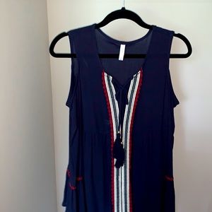 Cute navy dress with flared sleeves from Target